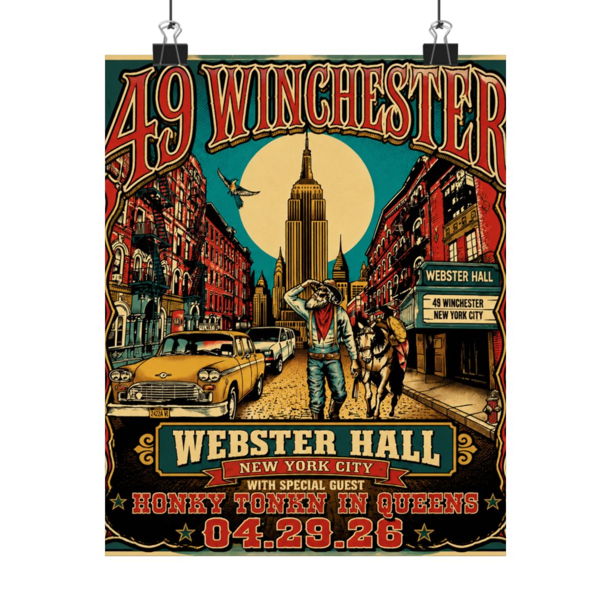 4.29.26 New York City, NY Poster - Signed | 49 Winchester - alternate angle 5, merchandise