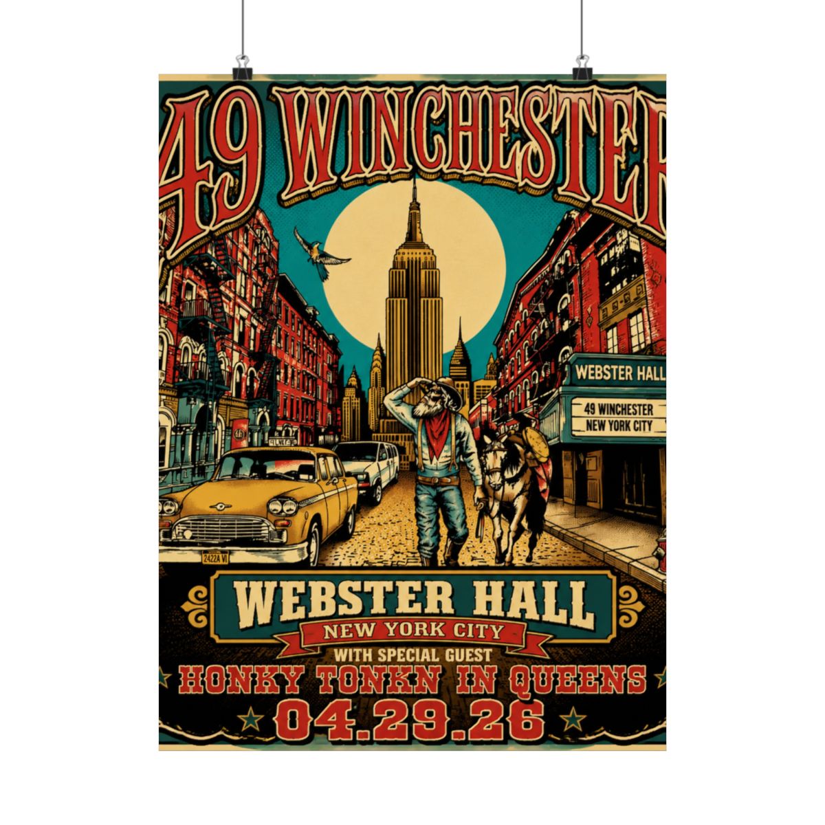4.29.26 New York City, NY Poster - Signed | 49 Winchester - alternate angle 1, merchandise