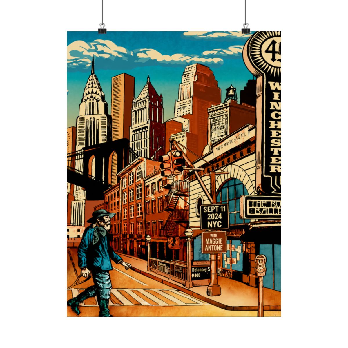 9.11.24 Bowery Ballroom Night 2 Poster - Signed | 49 Winchester