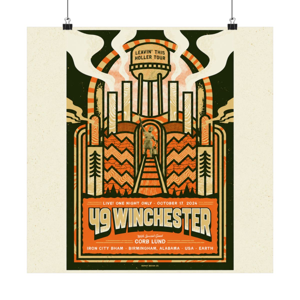 10.17.24 Iron City Birmingham Poster - Signed | 49 Winchester - alternate angle 5, merchandise