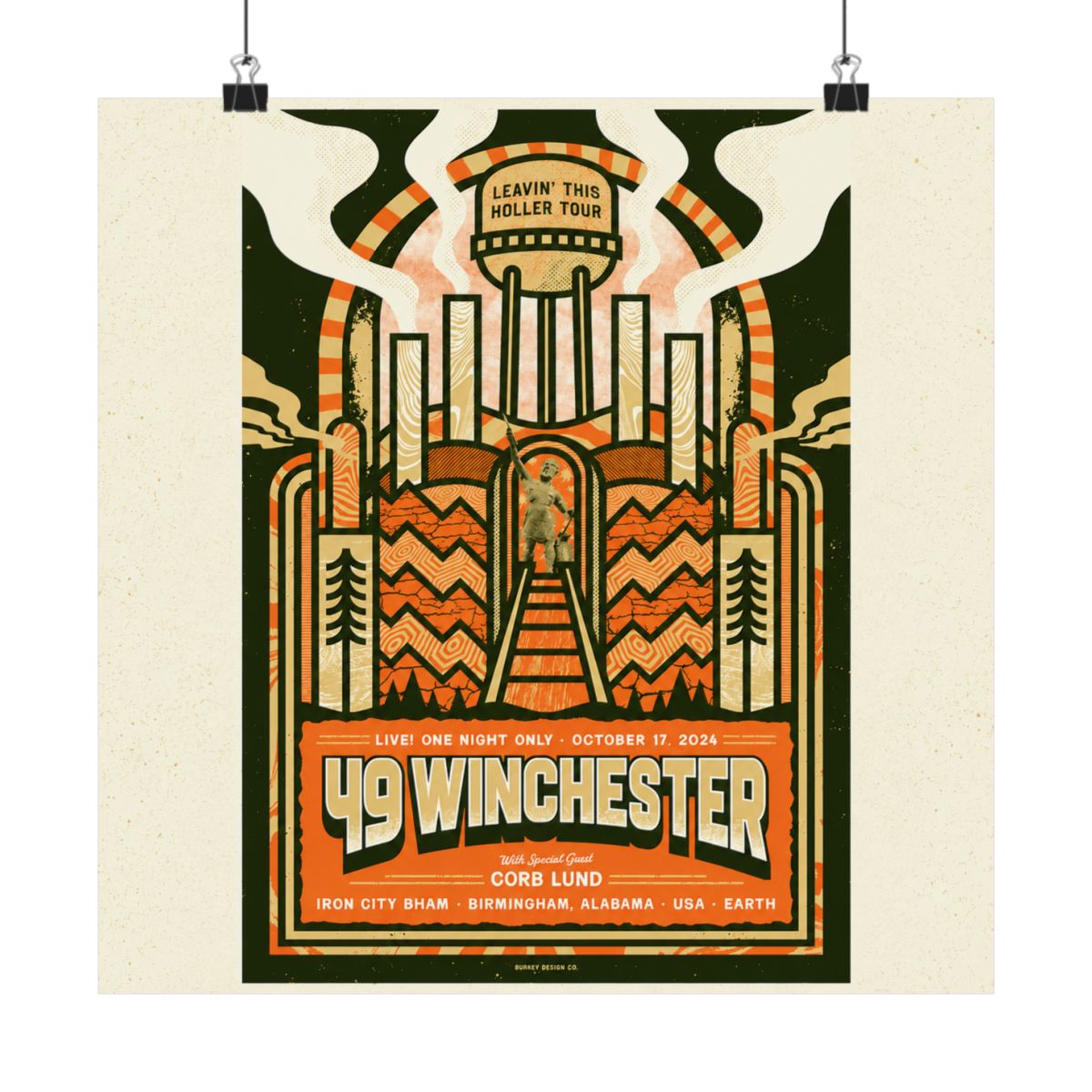 10.17.24 Iron City Birmingham Poster - Signed | 49 Winchester - alternate angle 4, merchandise