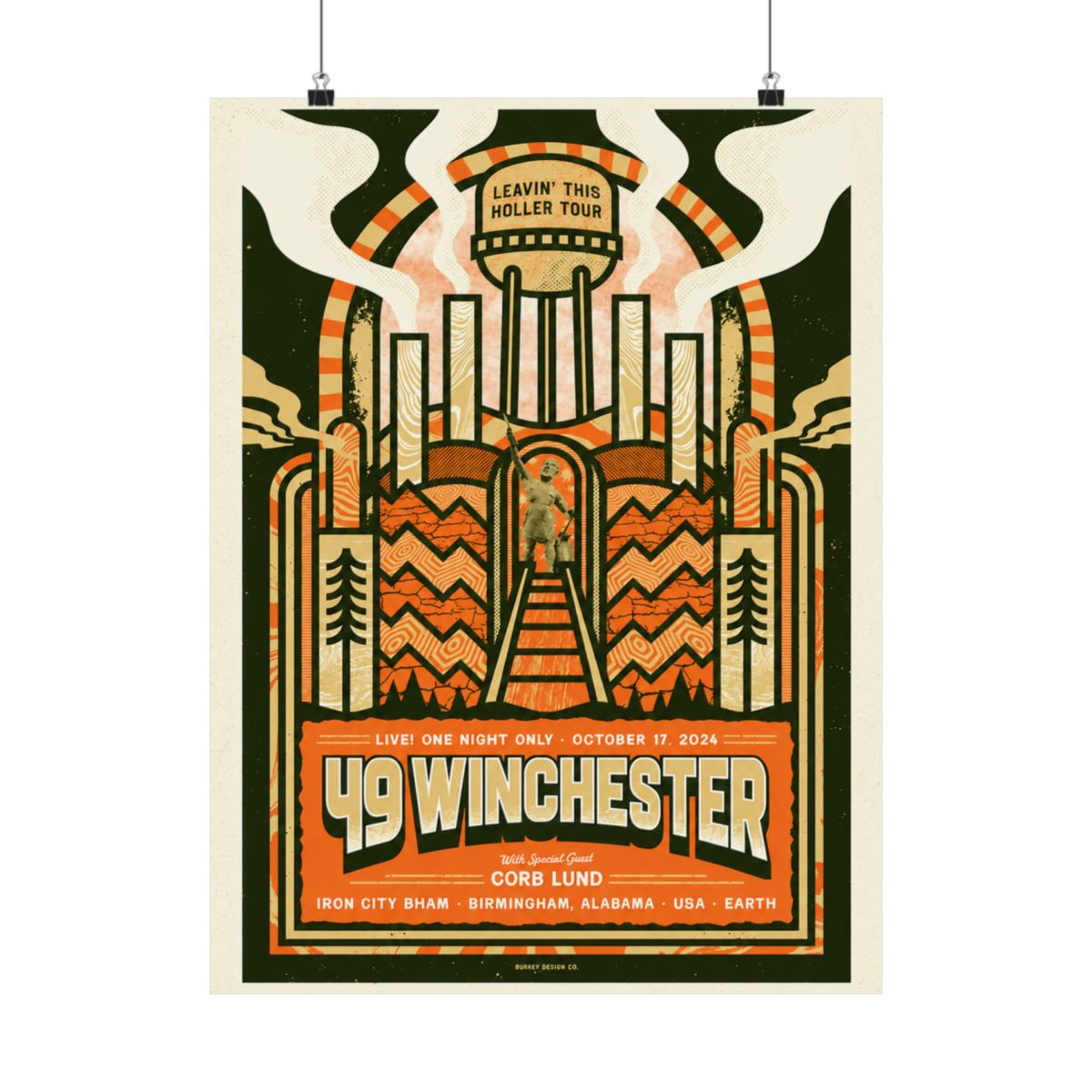 10.17.24 Iron City Birmingham Poster - Signed | 49 Winchester - Official Posters & Wall Art merchandise