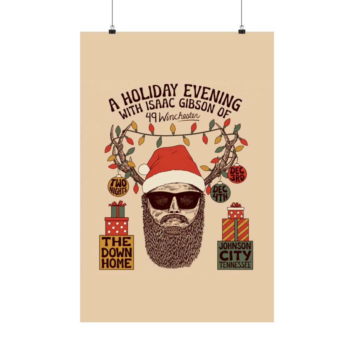 Isaac Gibson Holiday Evening 2022 Charity Poster - Signed | 49 Winchester