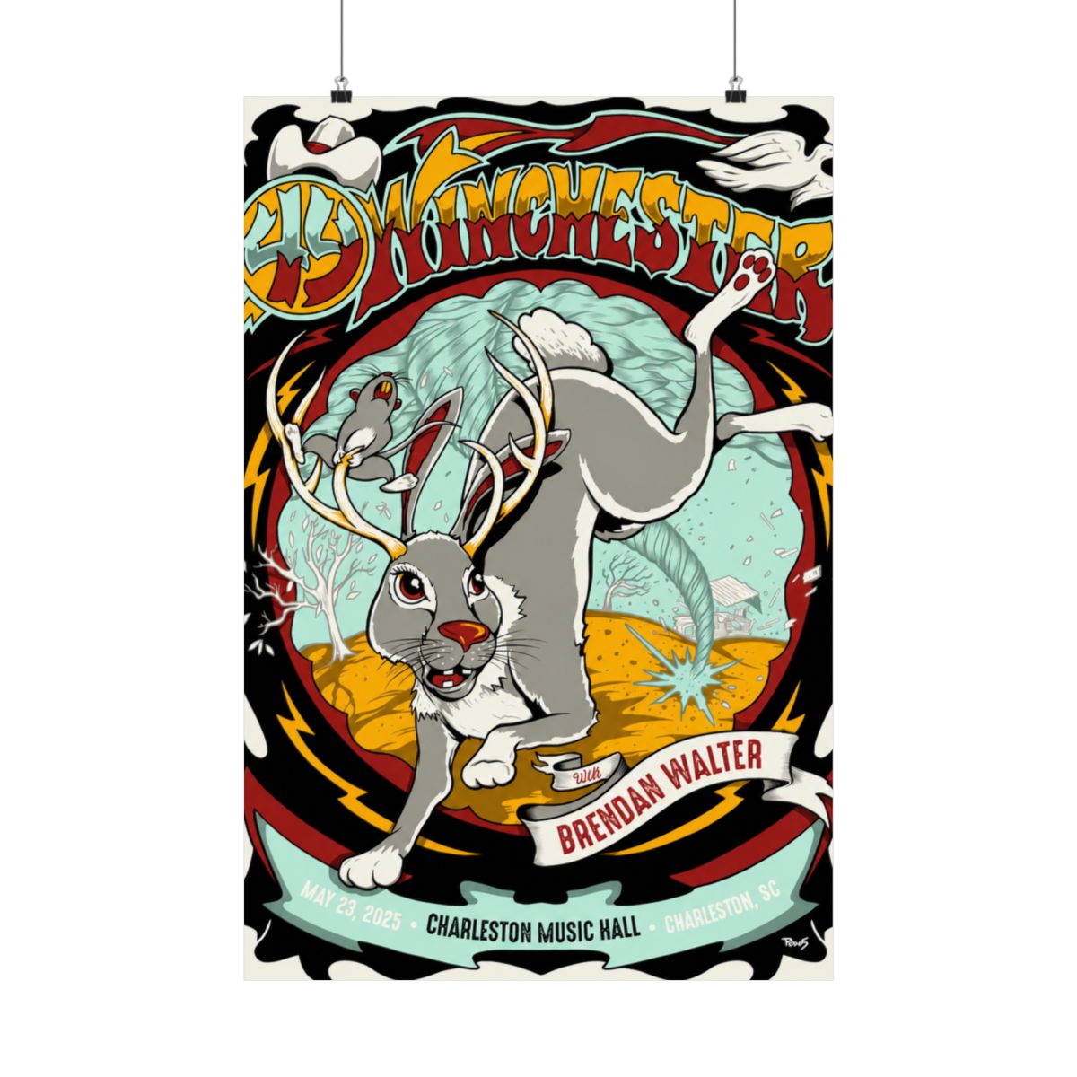 5.23.25 Charleston Music Hall Poster - Signed | 49 Winchester