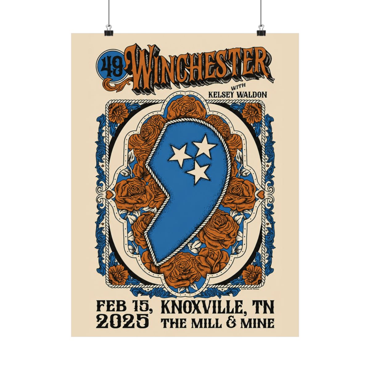 2.15.25 The Mill & Mine Knoxville, TN Poster - Signed | 49 Winchester - alternate angle 2, merchandise