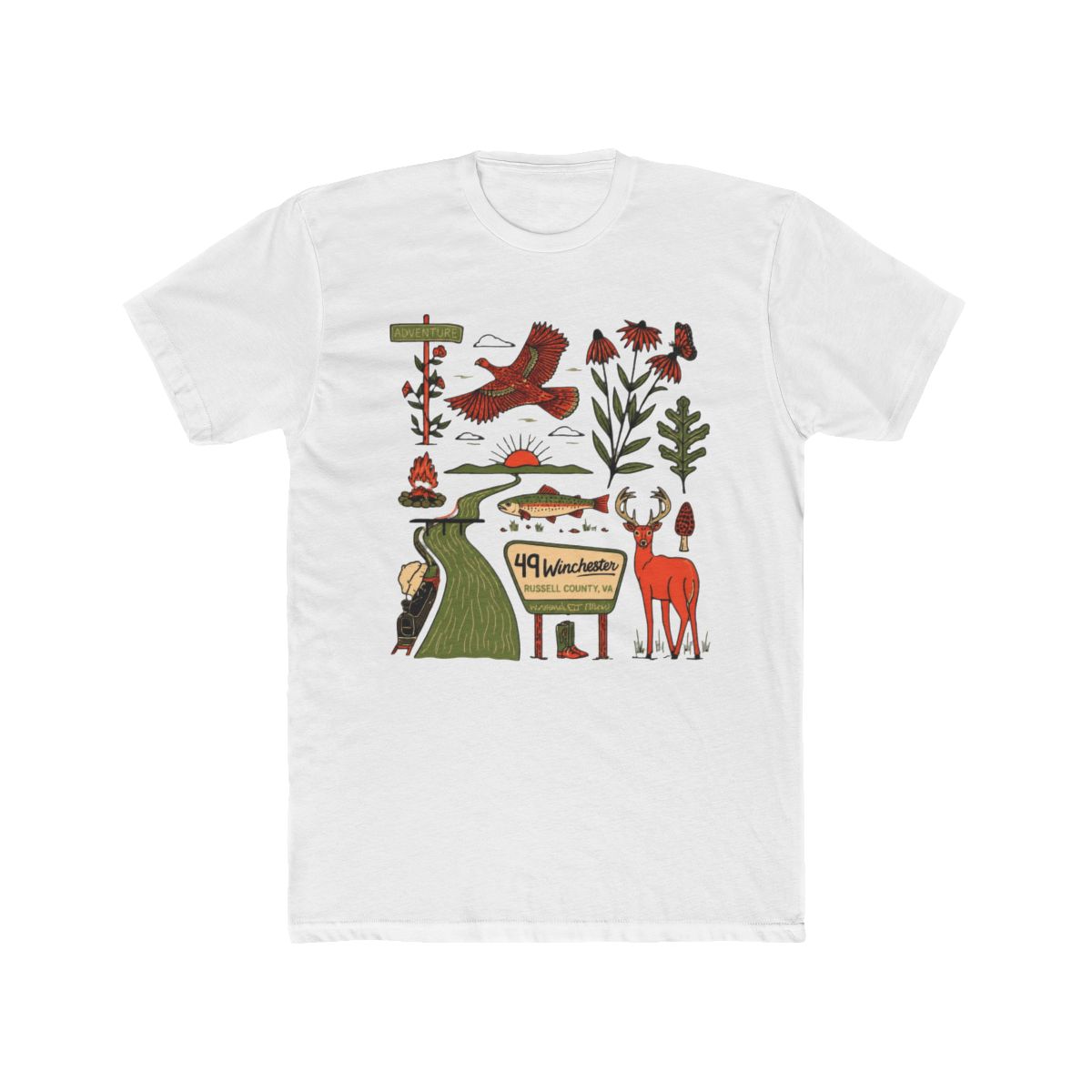 Russell County Line T Shirt Tee | 49 Winchester