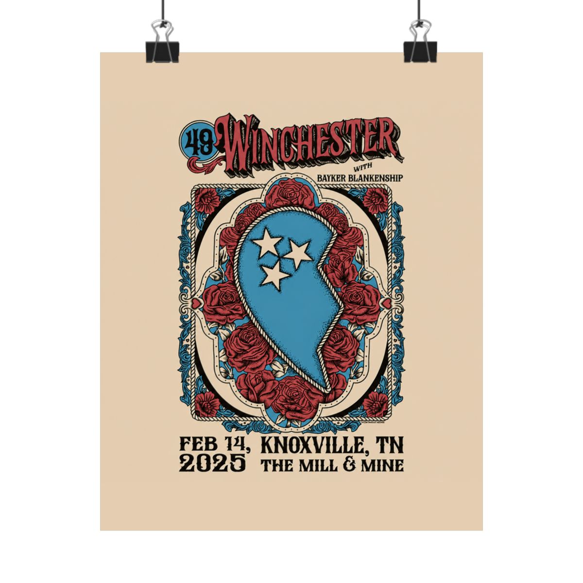 2.14.25 The Mill & Mine Knoxville, TN Poster - Signed | 49 Winchester - alternate angle 5, merchandise