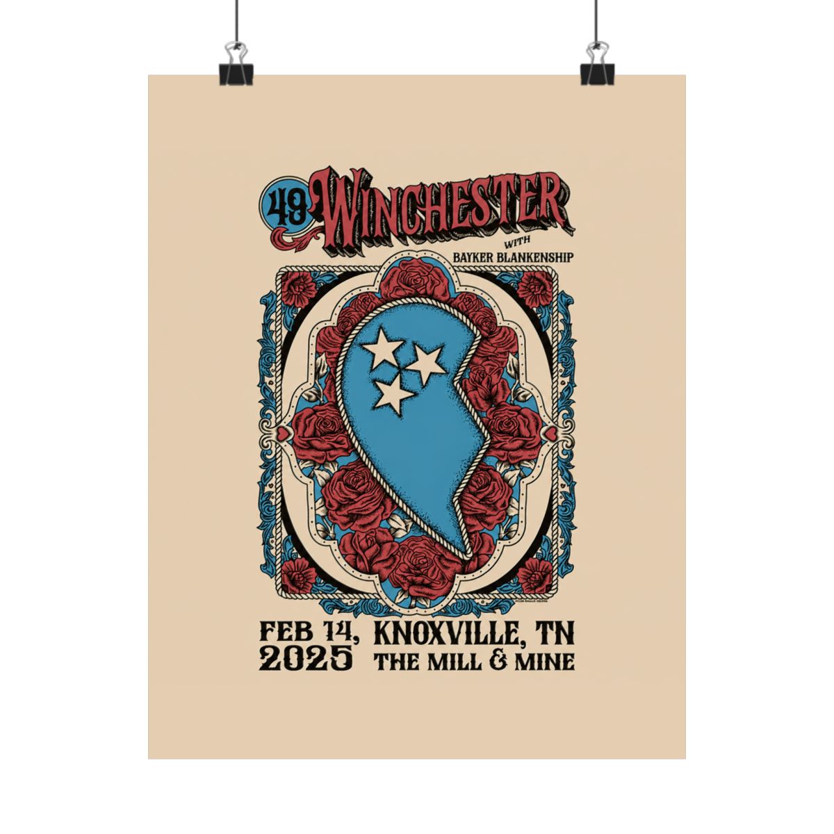 2.14.25 The Mill & Mine Knoxville, TN Poster - Signed | 49 Winchester - alternate angle 4, merchandise