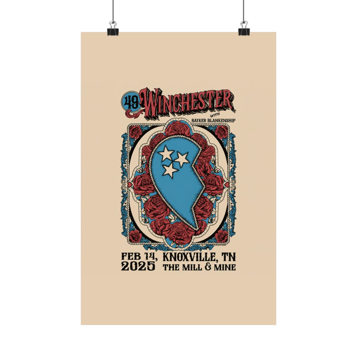 2.14.25 The Mill & Mine Knoxville, TN Poster - Signed | 49 Winchester - alternate angle 3, merchandise