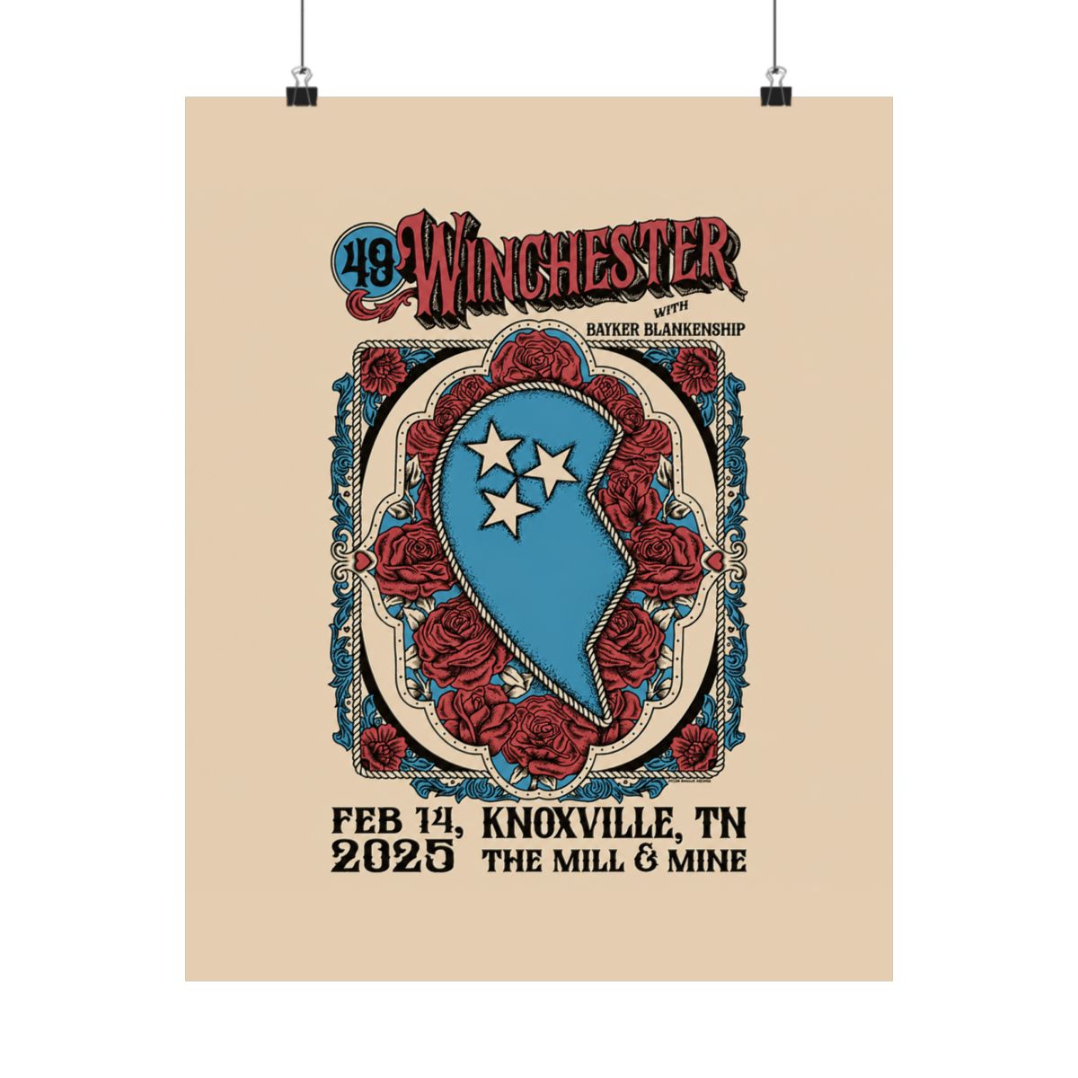 2.14.25 The Mill & Mine Knoxville, TN Poster - Signed | 49 Winchester - alternate angle 2, merchandise
