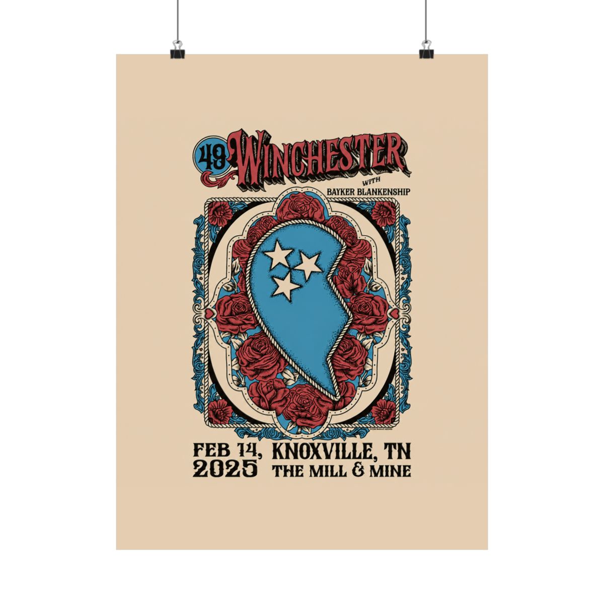2.14.25 The Mill & Mine Knoxville, TN Poster - Signed | 49 Winchester - alternate angle 1, merchandise