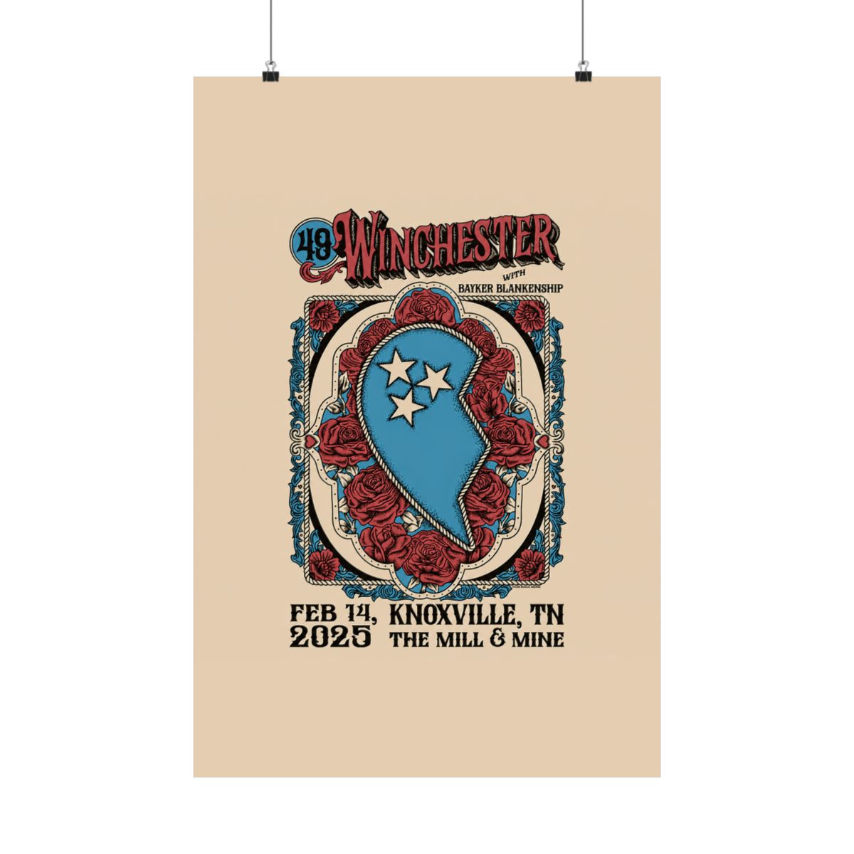 2.14.25 The Mill & Mine Knoxville, TN Poster - Signed | 49 Winchester - Official Posters & Wall Art merchandise