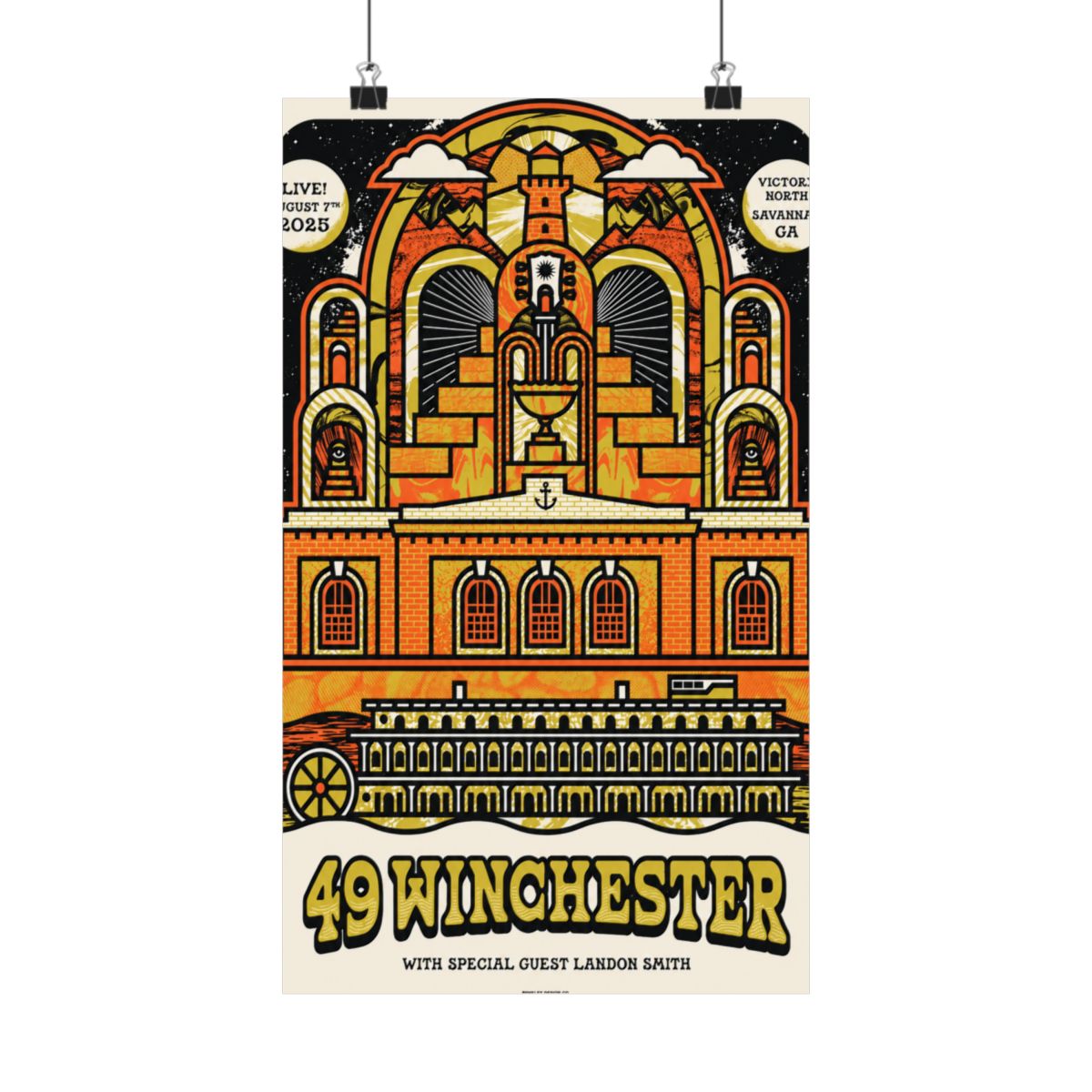 8.7.25 Victory North Savannah, GA Poster | 49 Winchester - Official Posters & Wall Art merchandise