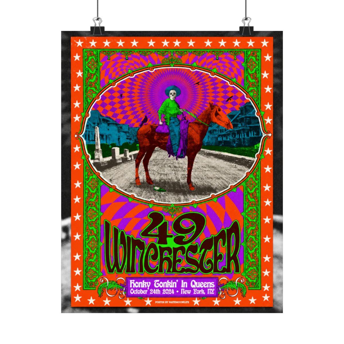 10.24.24 Honky Tonkin in Queens Poster - Signed | 49 Winchester - alternate angle 4, merchandise