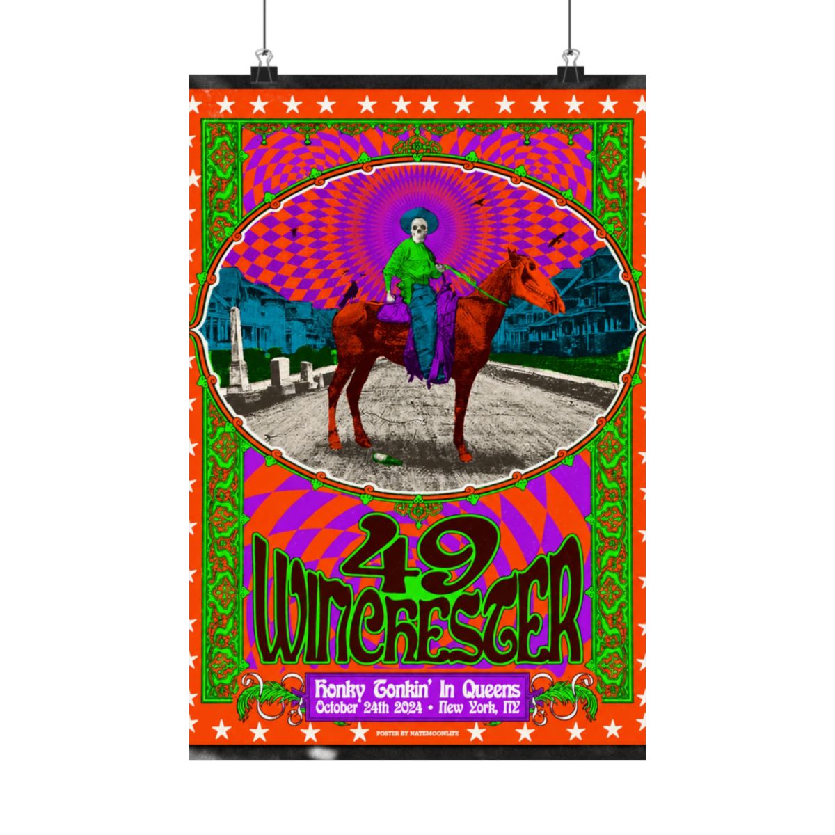 10.24.24 Honky Tonkin in Queens Poster - Signed | 49 Winchester - alternate angle 3, merchandise