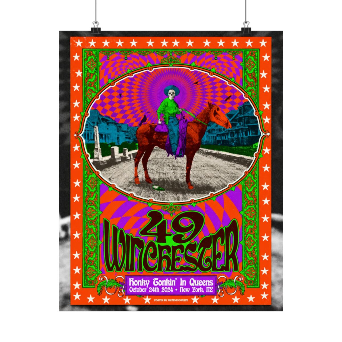 10.24.24 Honky Tonkin in Queens Poster - Signed | 49 Winchester - alternate angle 2, merchandise