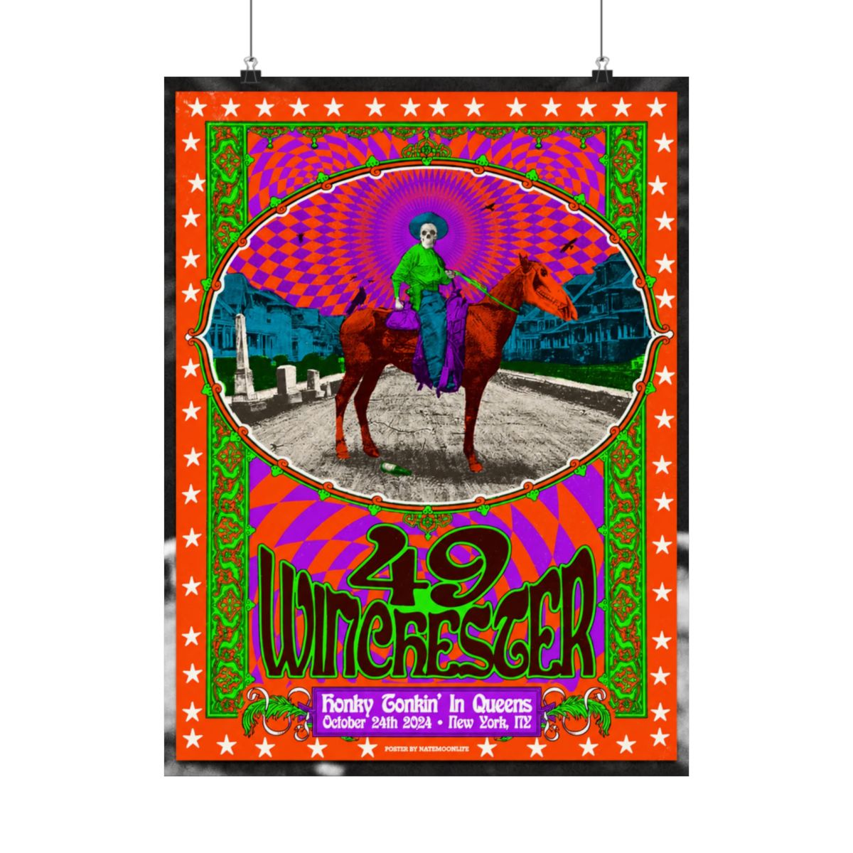 10.24.24 Honky Tonkin in Queens Poster - Signed | 49 Winchester - alternate angle 1, merchandise